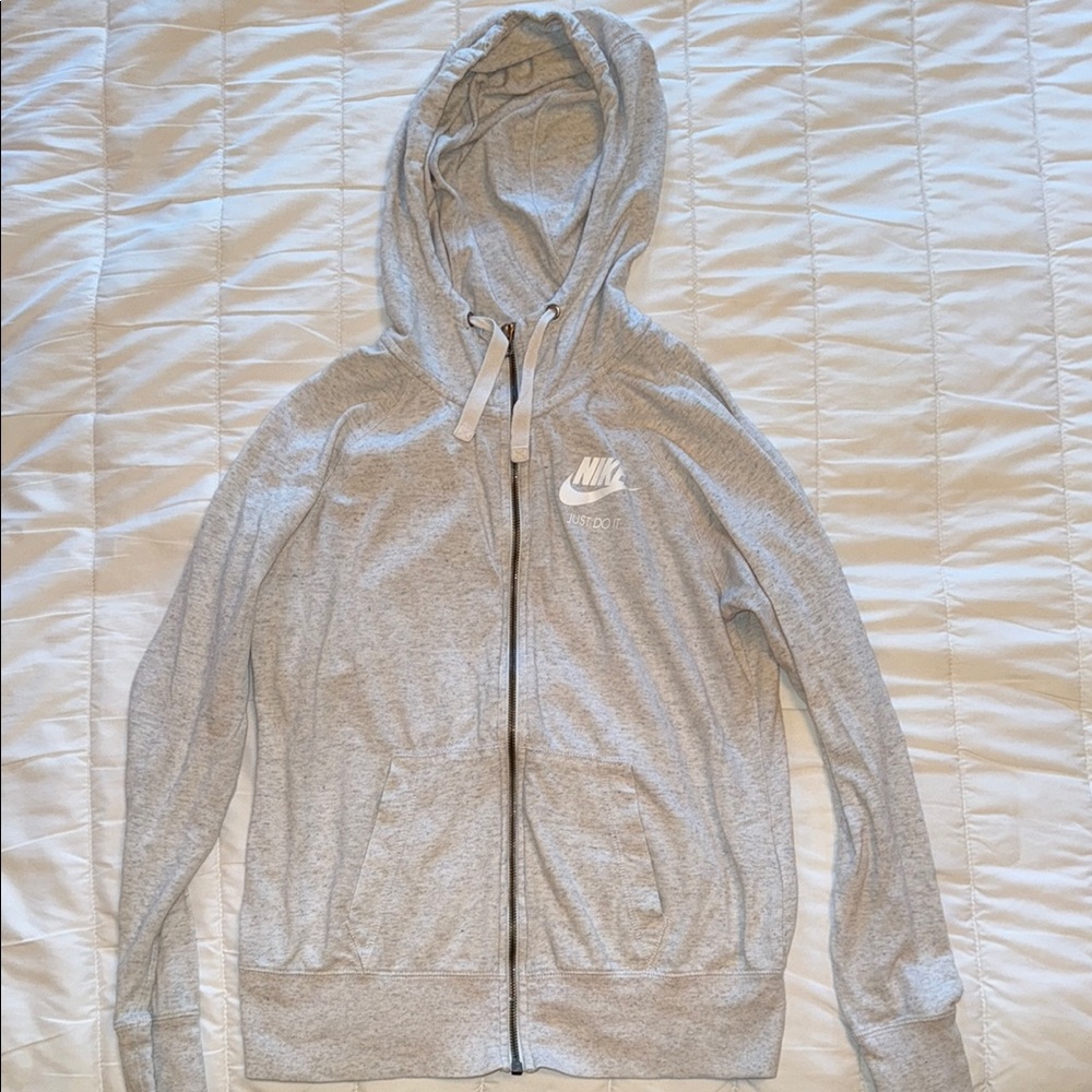 Nike Gray Zip-Up Hoodie